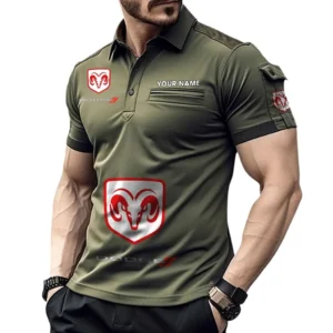 Dodge Poloshirt mit Tasche, All Over Print Pololshirt für Männer Dodge Fan CAR450051325380 - Grün