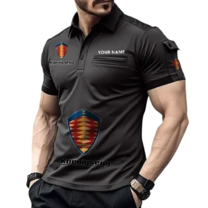 Koenigsegg Poloshirt mit Tasche, All Over Print Pololshirt für Männer Koenigsegg Fan CAR450051325383 - Schwarz