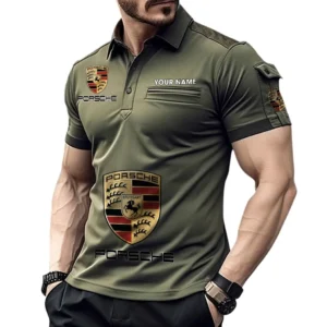 Renault Poloshirt mit Tasche, All Over Print Pololshirt für Männer Renault Fan CAR450051325390 - Grün