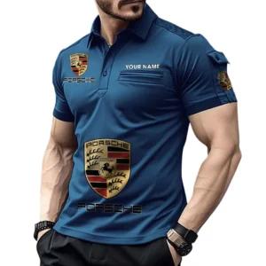 Renault Poloshirt mit Tasche, All Over Print Pololshirt für Männer Renault Fan CAR450051325390 - Marineblau