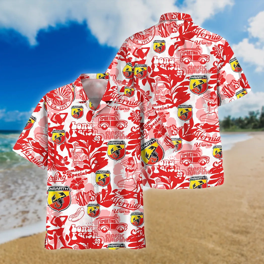 Abarth Hawaiihemd für Männer, Hawaiian Shirt für Abarth Lovers CAR201030725555