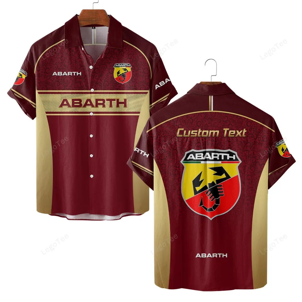 Abarth Personalisierte Hawaiihemd für Männer, Hawaiian Shirt für Abarth Fan CAR137021325934-3