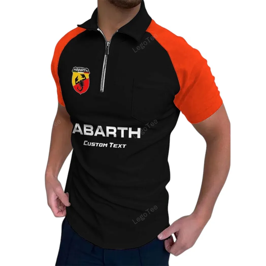 Abarth Poloshirt mit Reißverschluss, Geschenk für Abarth Fan - Red CAR129021025301-6