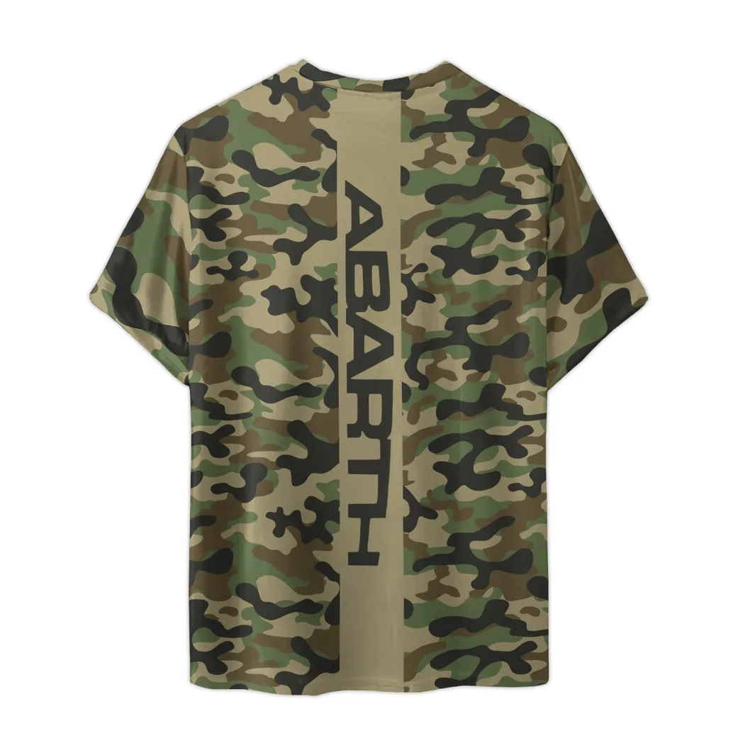 abarth t shirt im camouflage stil oversized hemd car210040825686