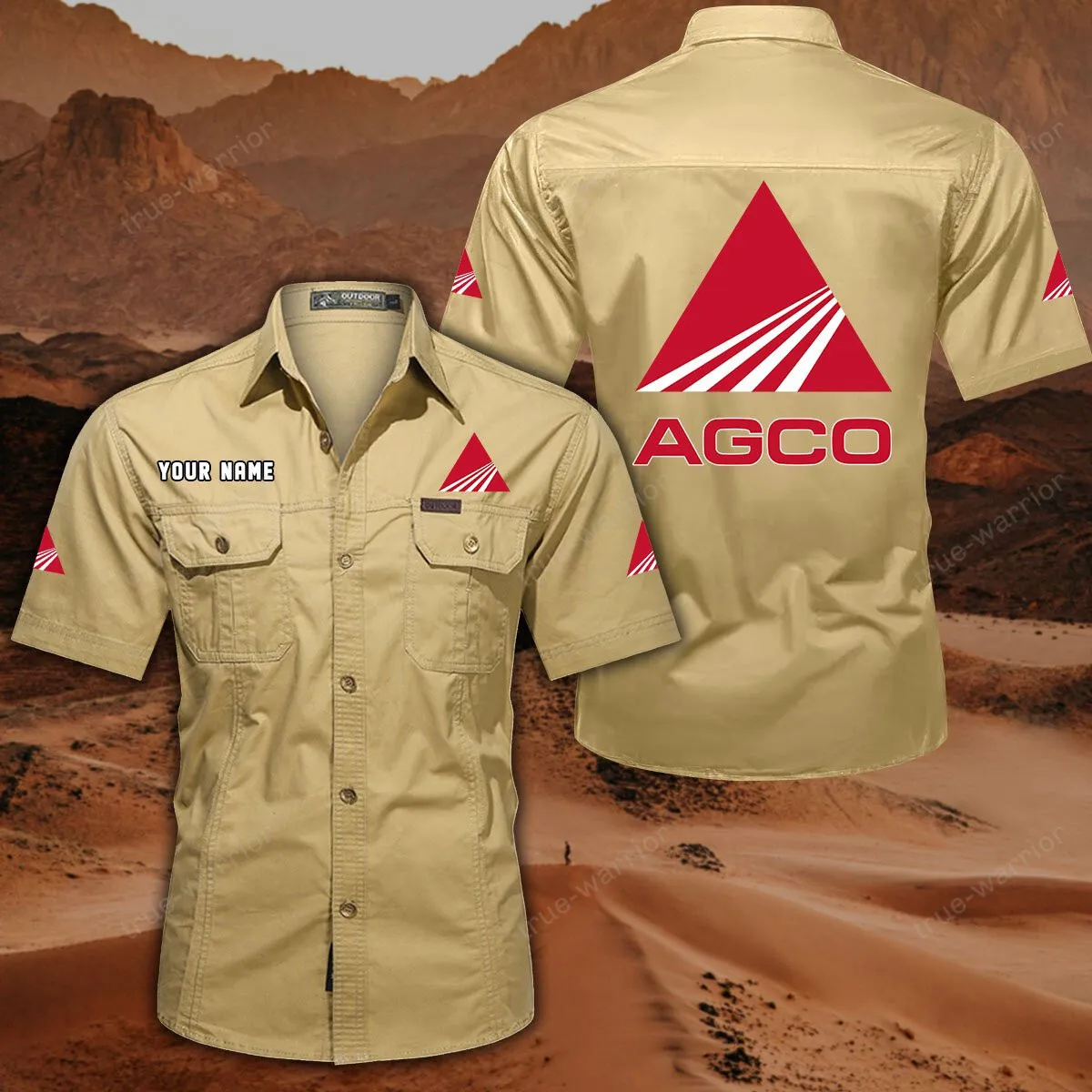 agco allis hemd mit kurzen rmeln all over print kurzarmhemd car444052625966 khaki uyjn0