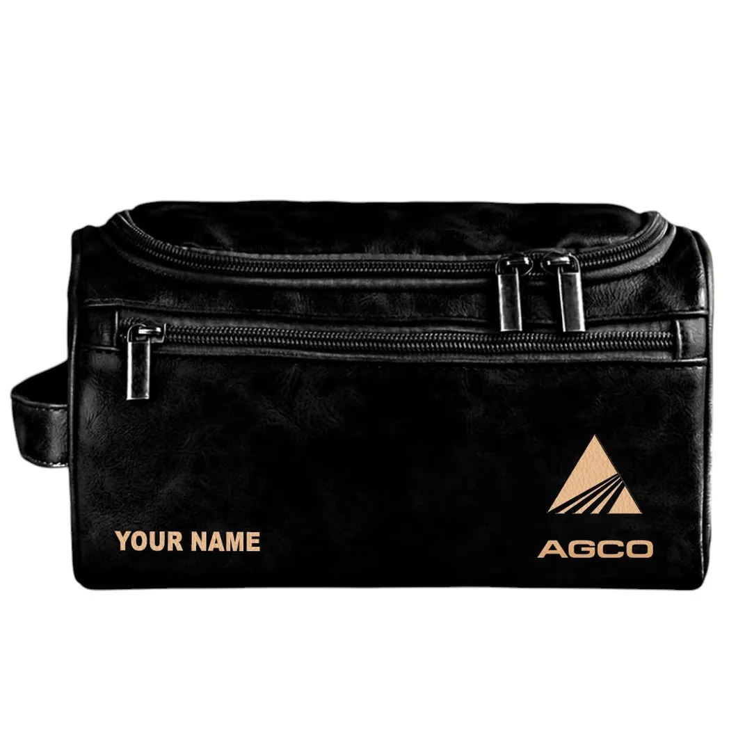 Agco Ledertasche, Personalisierte Kulturtasche - Schwarz CAR44205072506