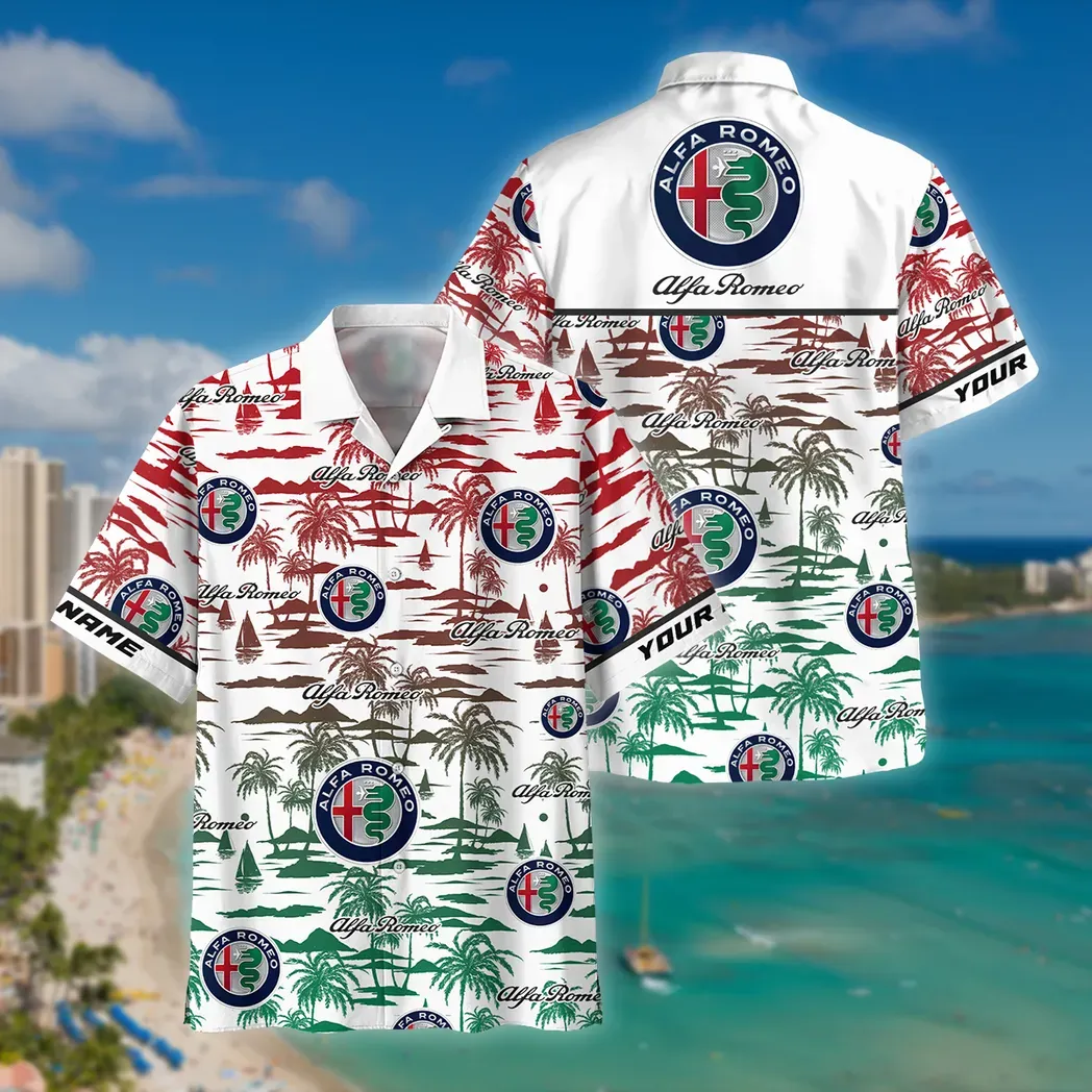 Alfa Romeo Custom Hawaiihemd für Männer, Hawaiian Shirt für Alfa Romeo Fan CAR205031225668