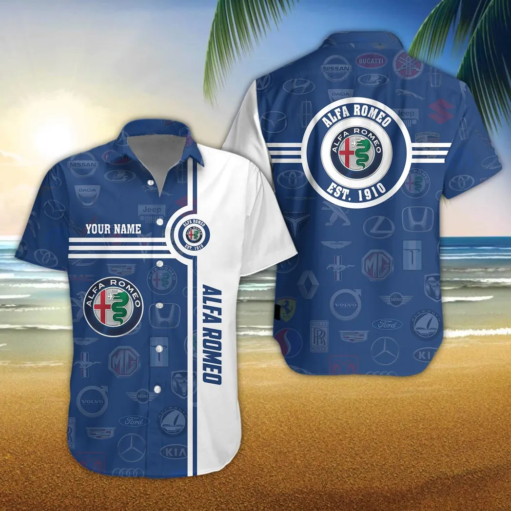 alfa romeo hawaiihemd fr mnner all logo geschenk fr alfa romeo fan car174022525043