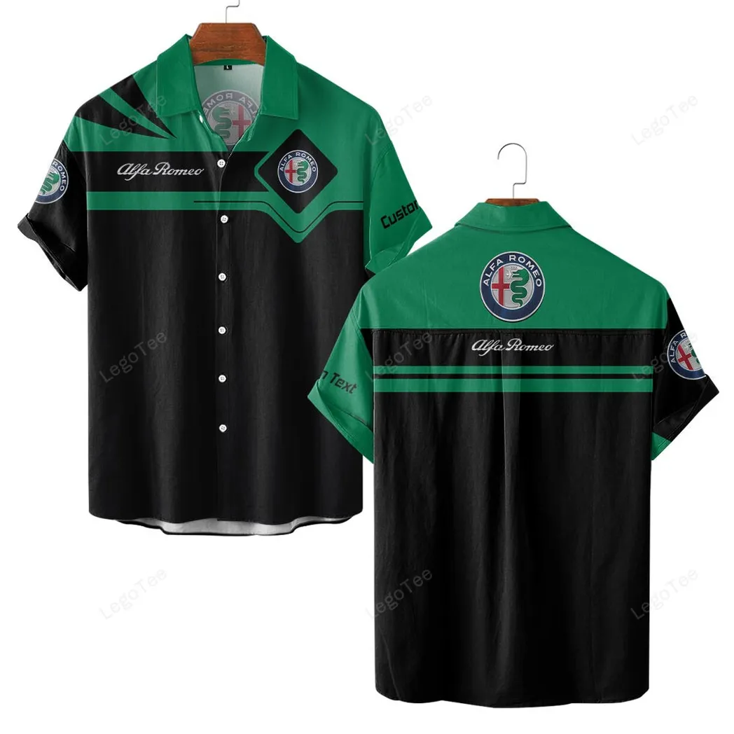Alfa Romeo Hawaiihemd für Männer, Geschenk für Alfa Romeo Fan CAR9803032501
