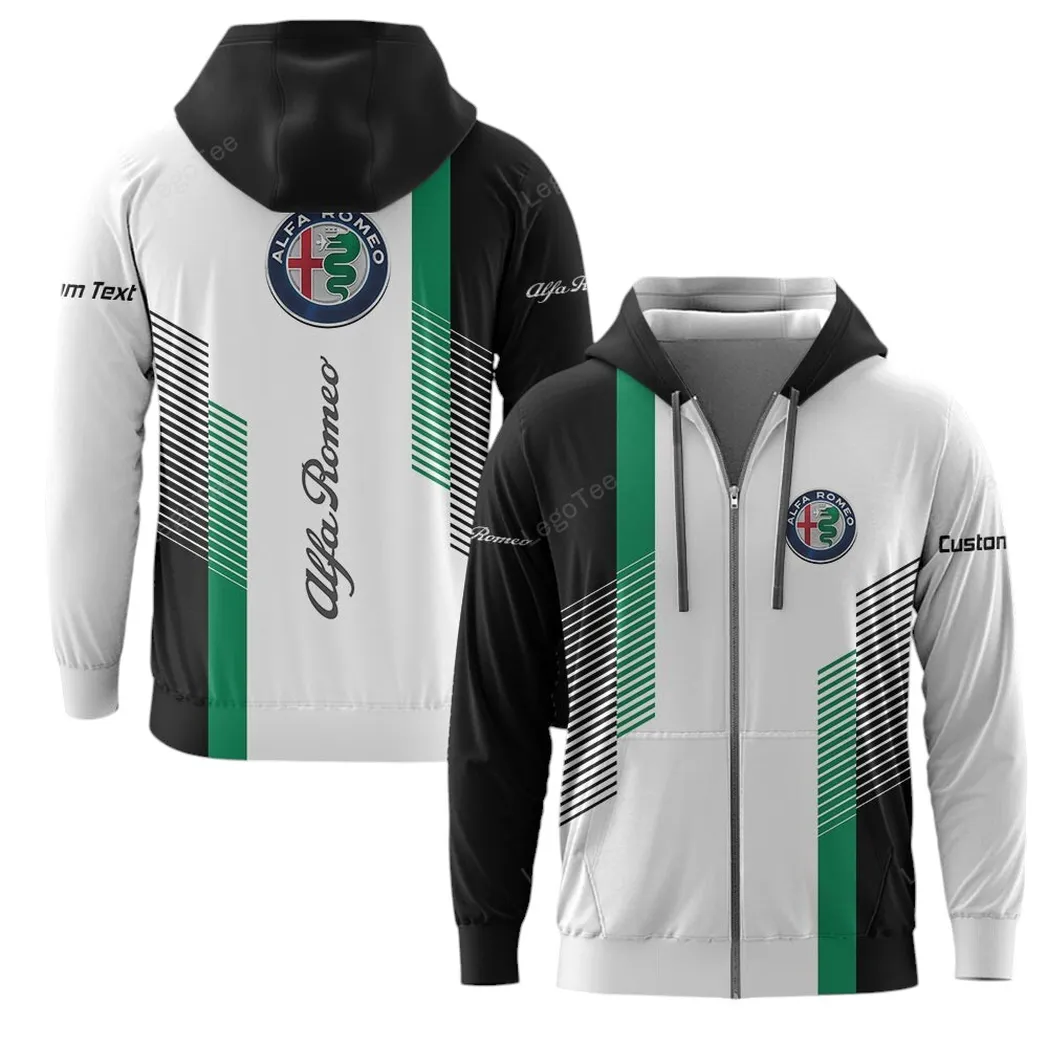 Alfa Romeo Hoodie mit reißverschluss, Allover-Druck Hoodie Alfa Romeo Fan CAR10703122502
