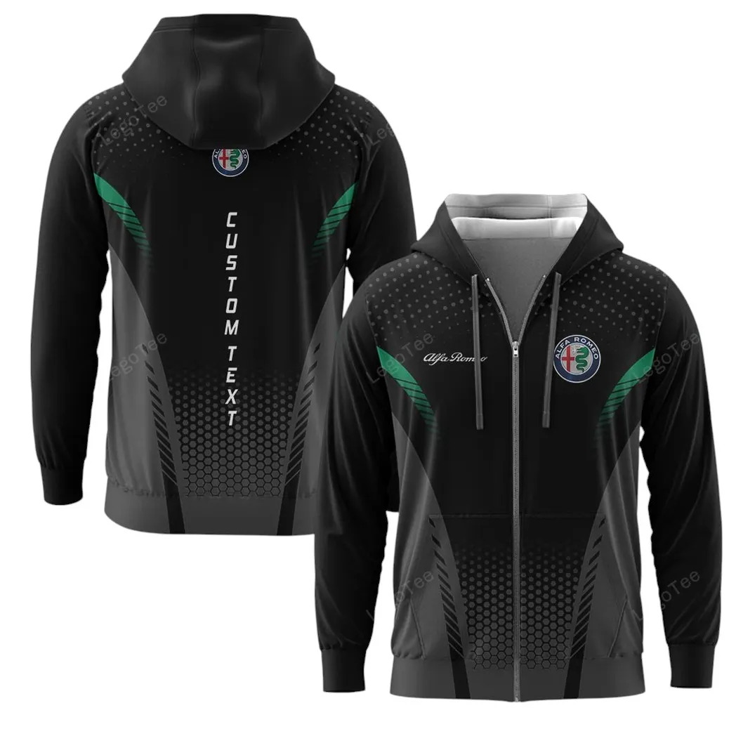 Alfa Romeo Hoodie mit reißverschluss, Allover-Druck Hoodie Alfa Romeo Fan CAR10803122501