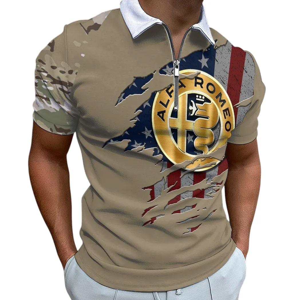 Alfa Romeo Poloshirt mit Reißverschluss, Geschenk für Alfa Romeo Fan CAR340213000-1