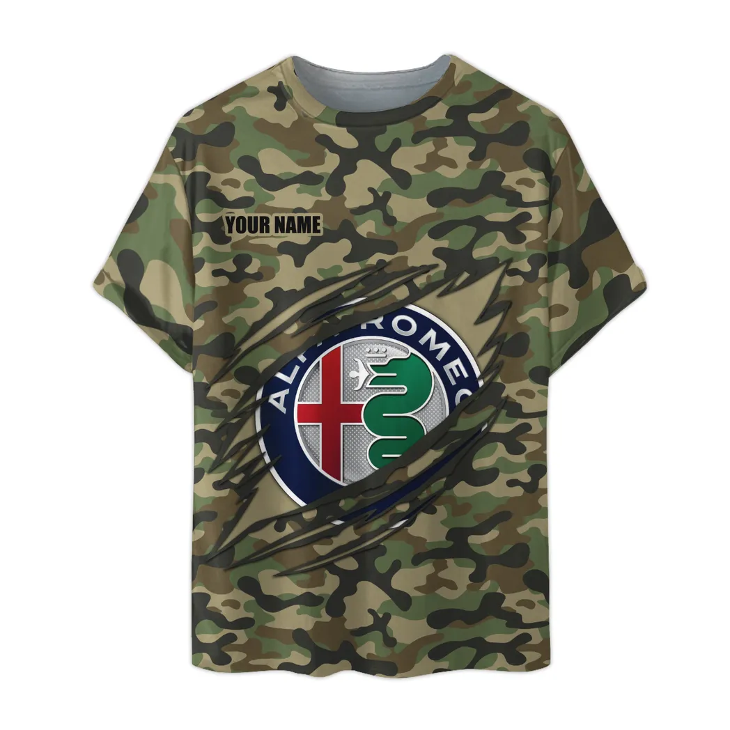 alfa romeo t shirt im camouflage stil oversized hemd car210040825688 0kj5e