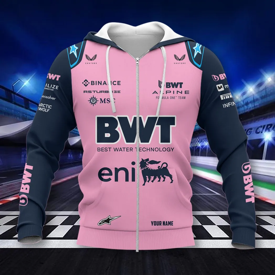 Alpine F1 Hoodie mit reißverschluss, All-over-print Hoodie CAR418050925669