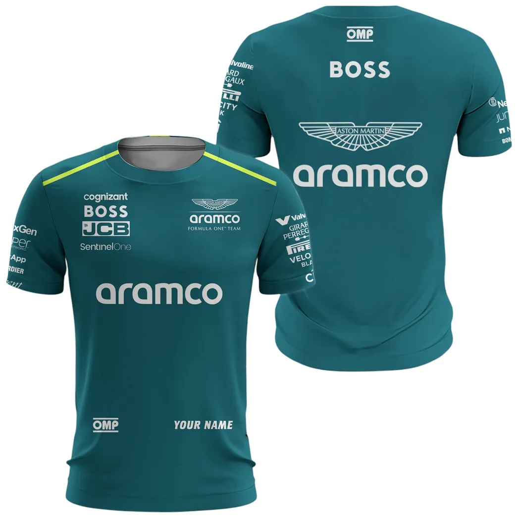 Aston Martin Cognizant Hemd, Allover-Print T-Shirt Aston Martin Cognizant CAR41304142504
