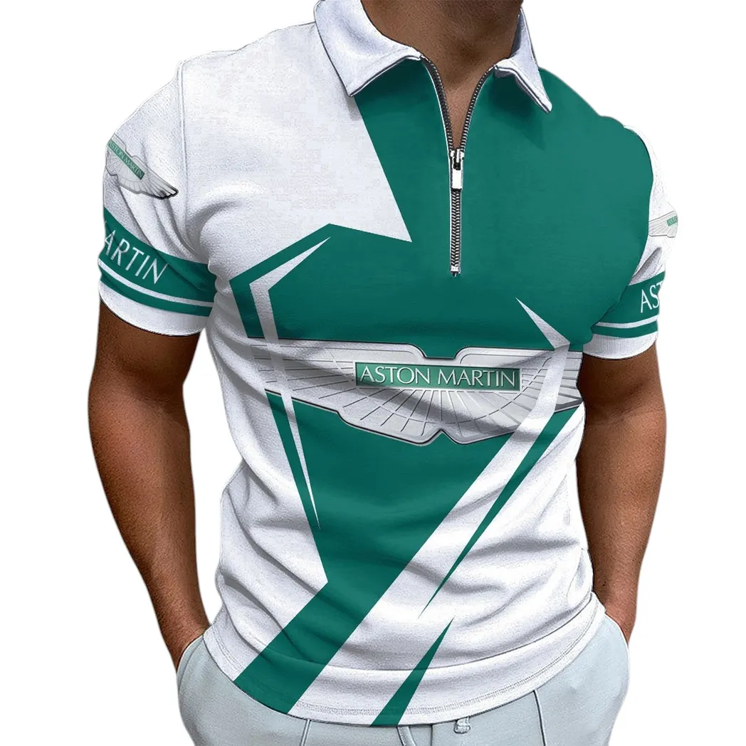 Aston Martin Poloshirt mit Reißverschluss, Geschenk für Aston Martin Fan CAR3202122573