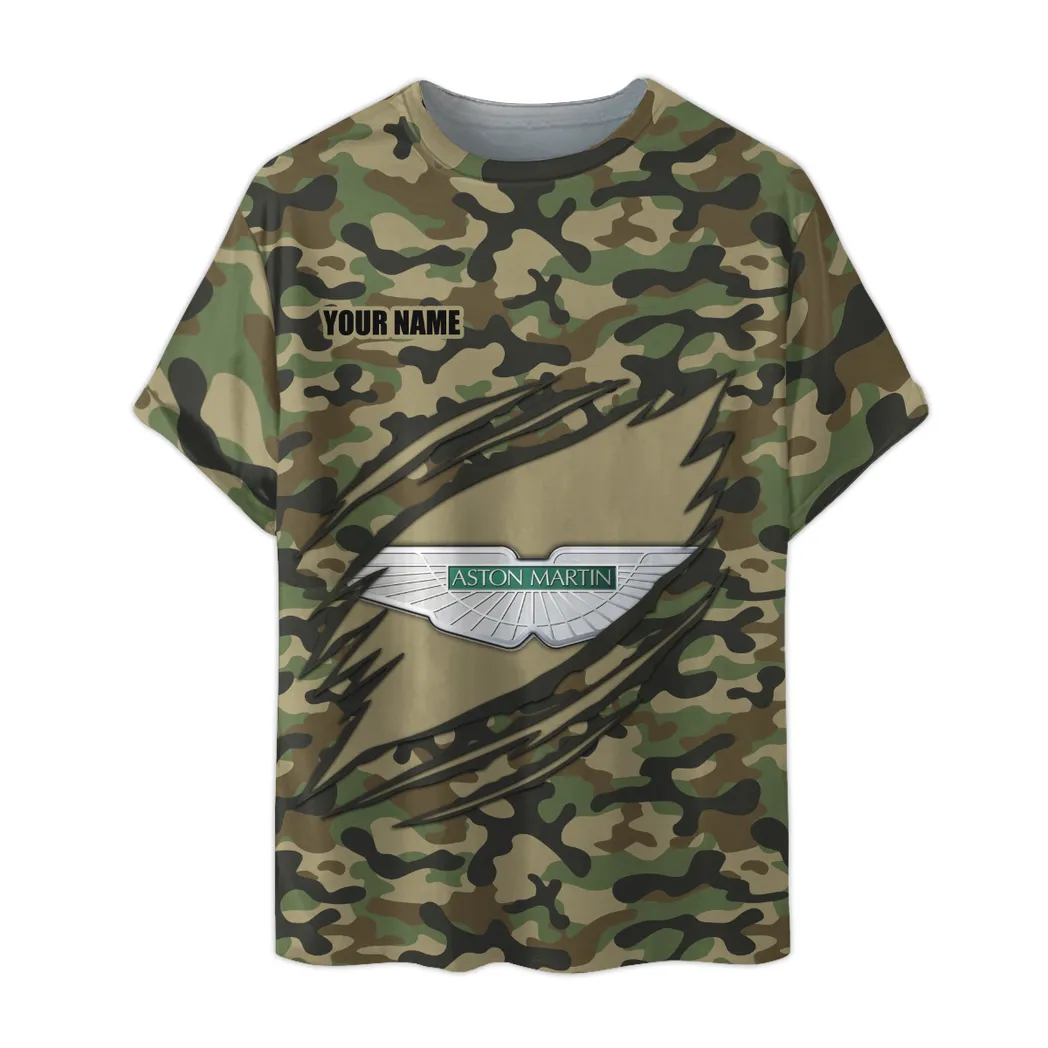 aston martin t shirt im camouflage stil oversized hemd car210040825748