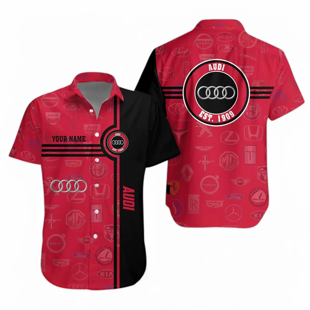 audi hawaiihemd fr mnner all logo geschenk fr audi fan car174022525036