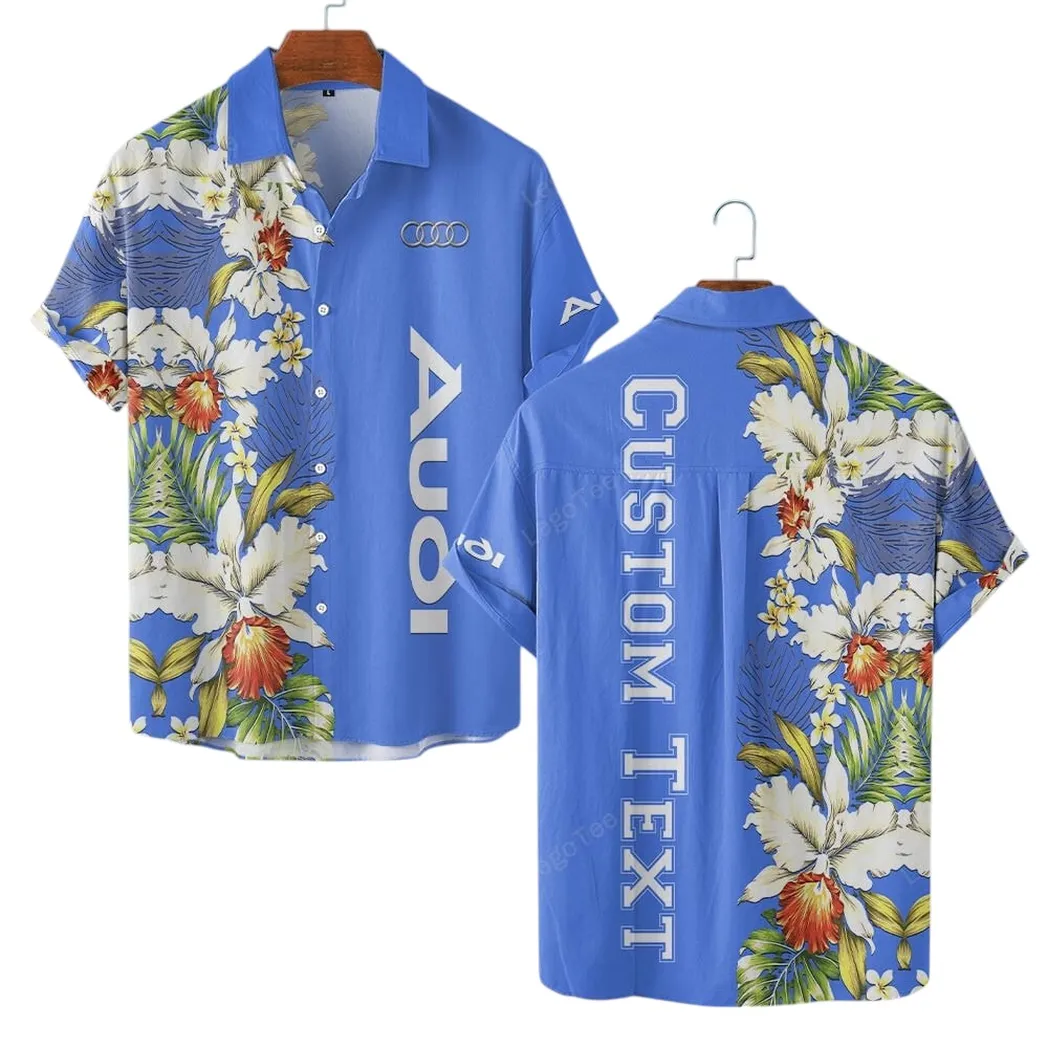 Audi Hawaiihemd für Männer, Hawaiian Shirt für Audi Fan CAR1230304000 - Blue