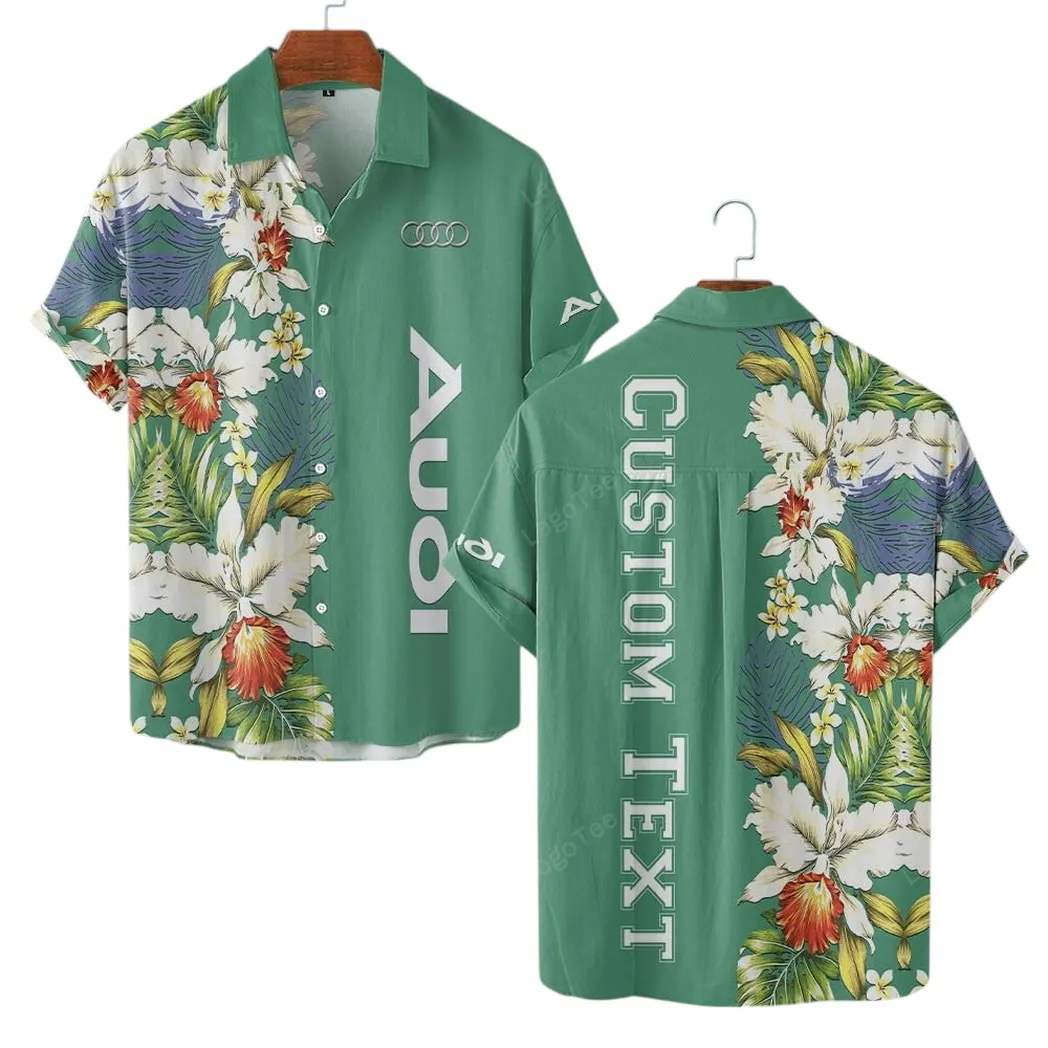 Audi Hawaiihemd für Männer, Hawaiian Shirt für Audi Fan CAR1230304000 - Green