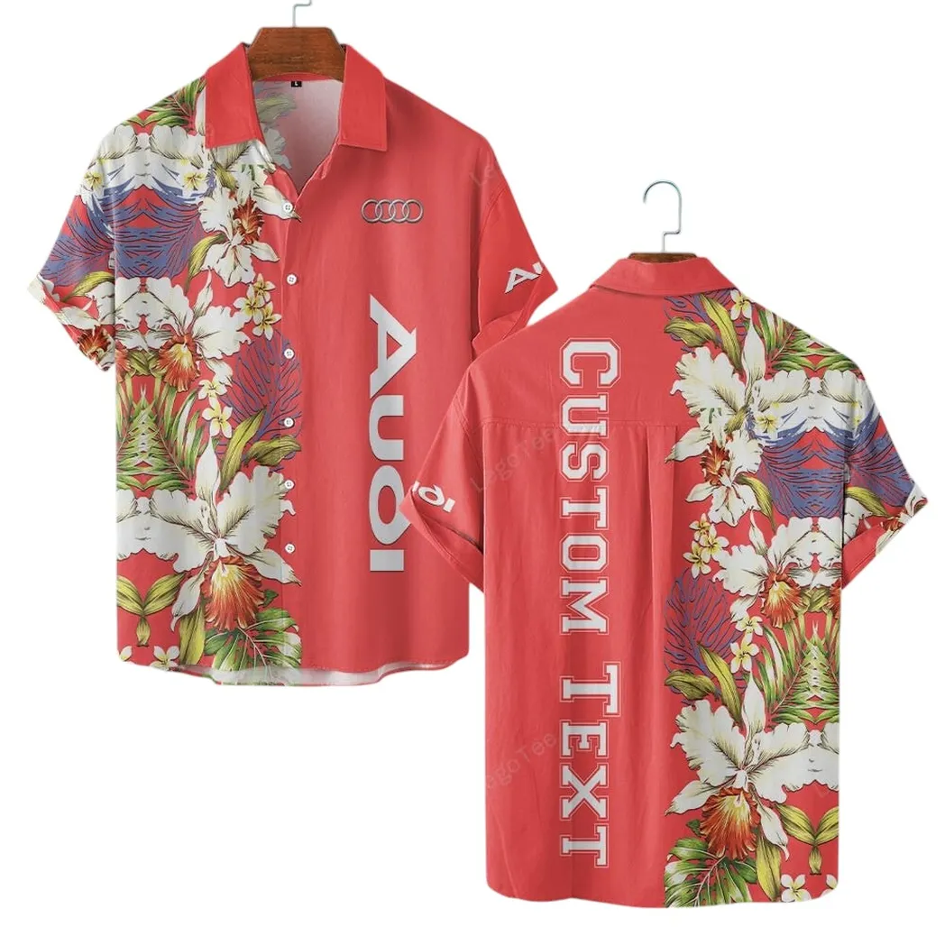 Audi Hawaiihemd für Männer, Hawaiian Shirt für Audi Fan CAR1230304000 - Red