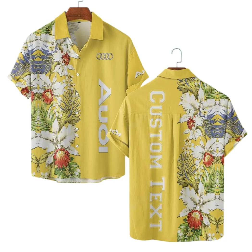 Audi Hawaiihemd für Männer, Hawaiian Shirt für Audi Fan CAR1230304000 - Yellow