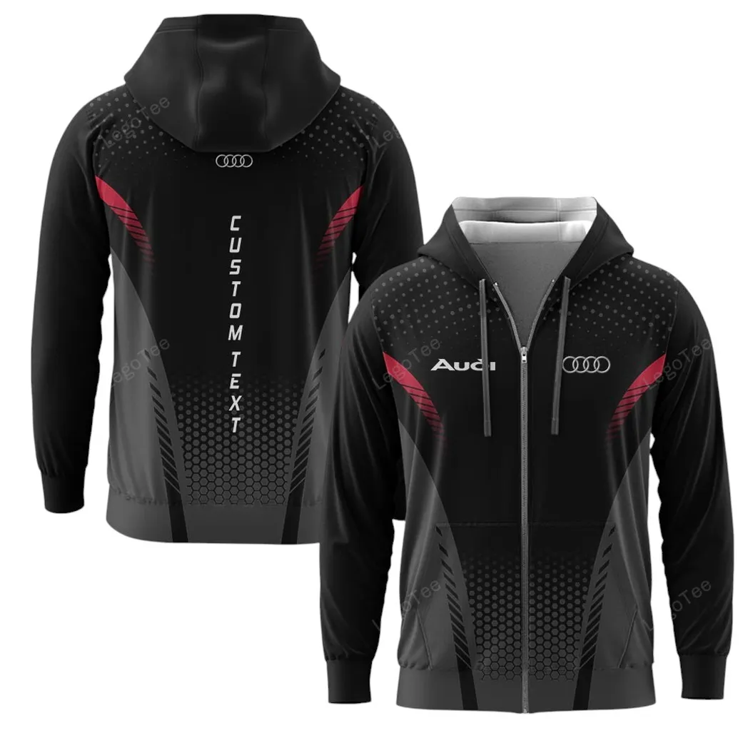 audi hoodie mit reiverschluss allover druck hoodie audi fan car10803122504