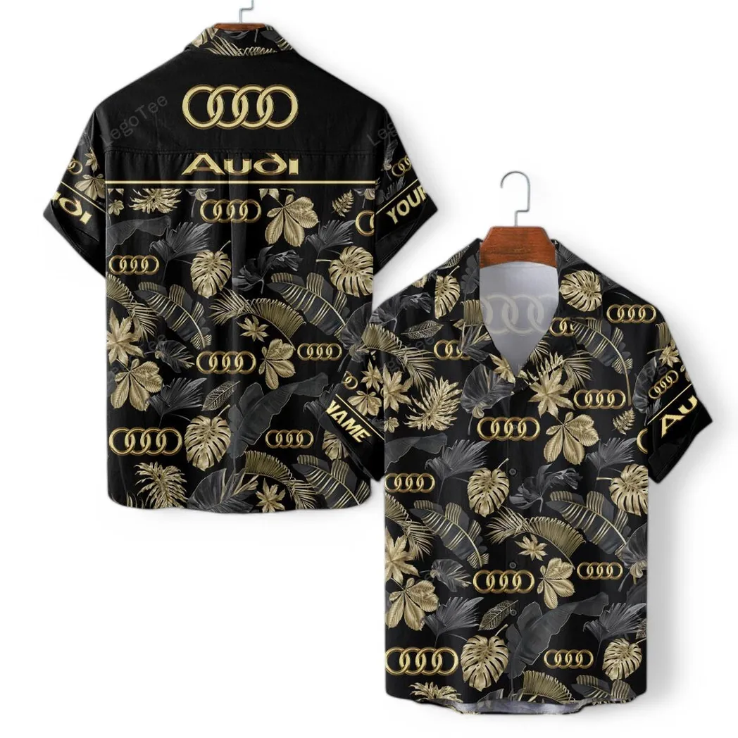 Audi Personalisierte Hawaiihemd für Männer, Hawaiian Shirt für Audi Fan CAR139021125126-2