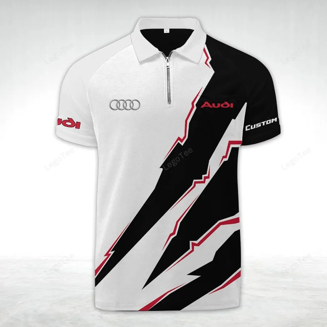 audi poloshirt mit reiverschluss geschenk fr audi fan car128021025012 uunn7