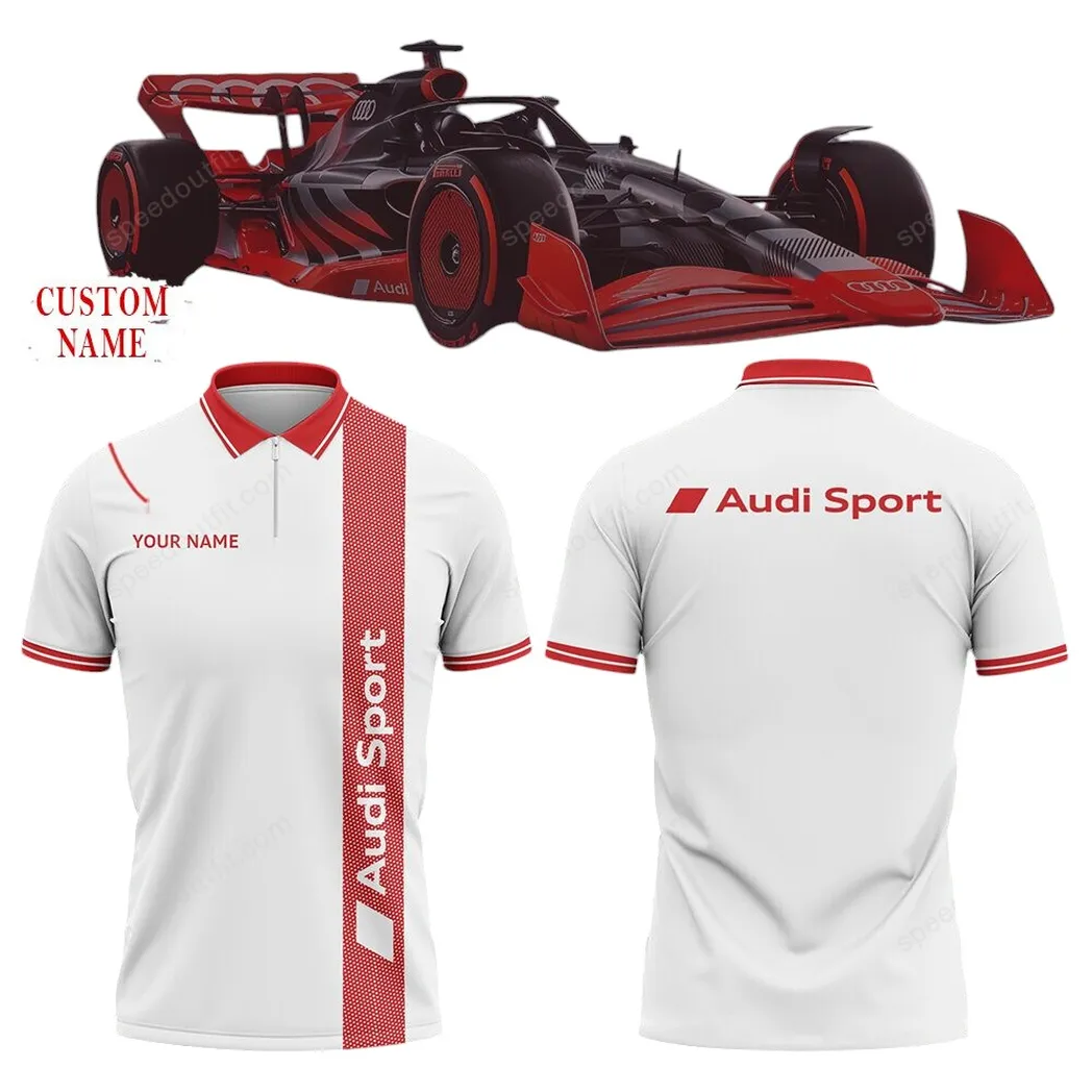 Audi Poloshirt mit Reißverschluss, Geschenk für Audi Fan CAR93031025222