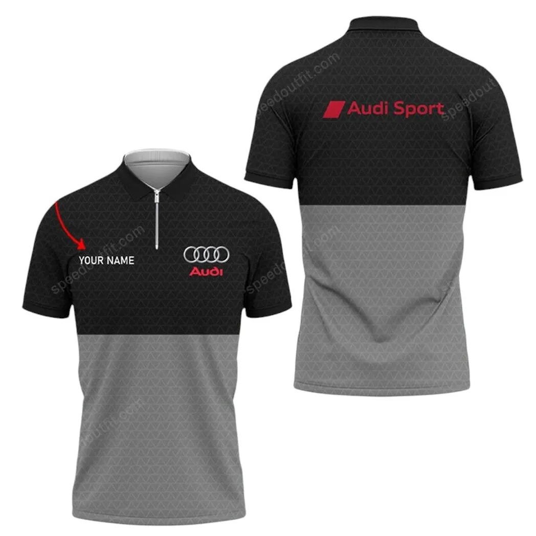 Audi Poloshirt mit Reißverschluss, Geschenk für Audi Fan CAR93031025224