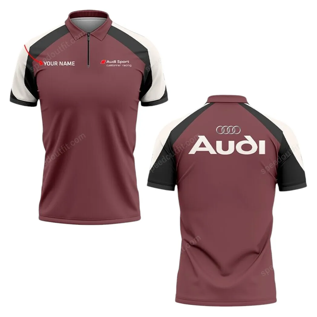 audi poloshirt mit reiverschluss geschenk fr audi fan car93031025232 2um77