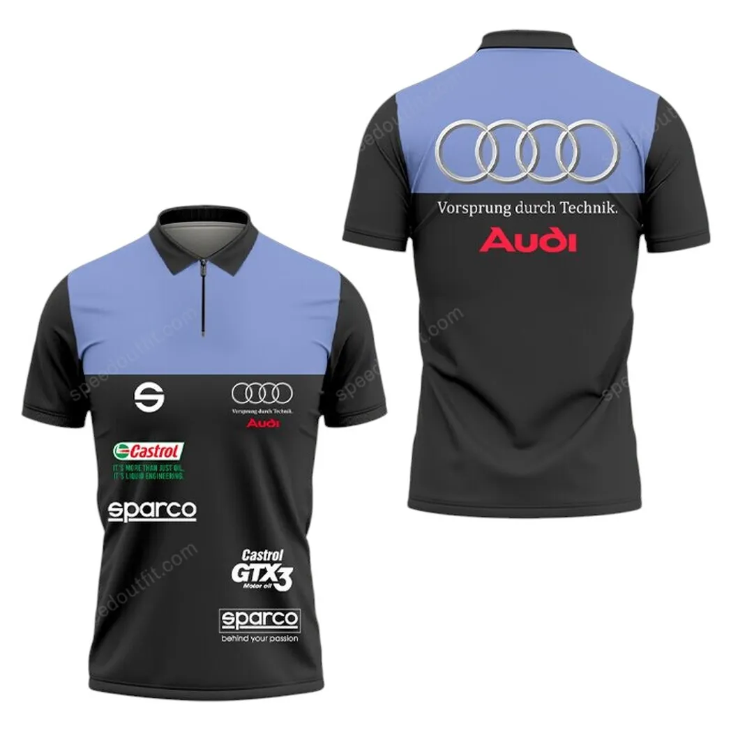 audi poloshirt mit reiverschluss geschenk fr audi fan car93031025309 rezka