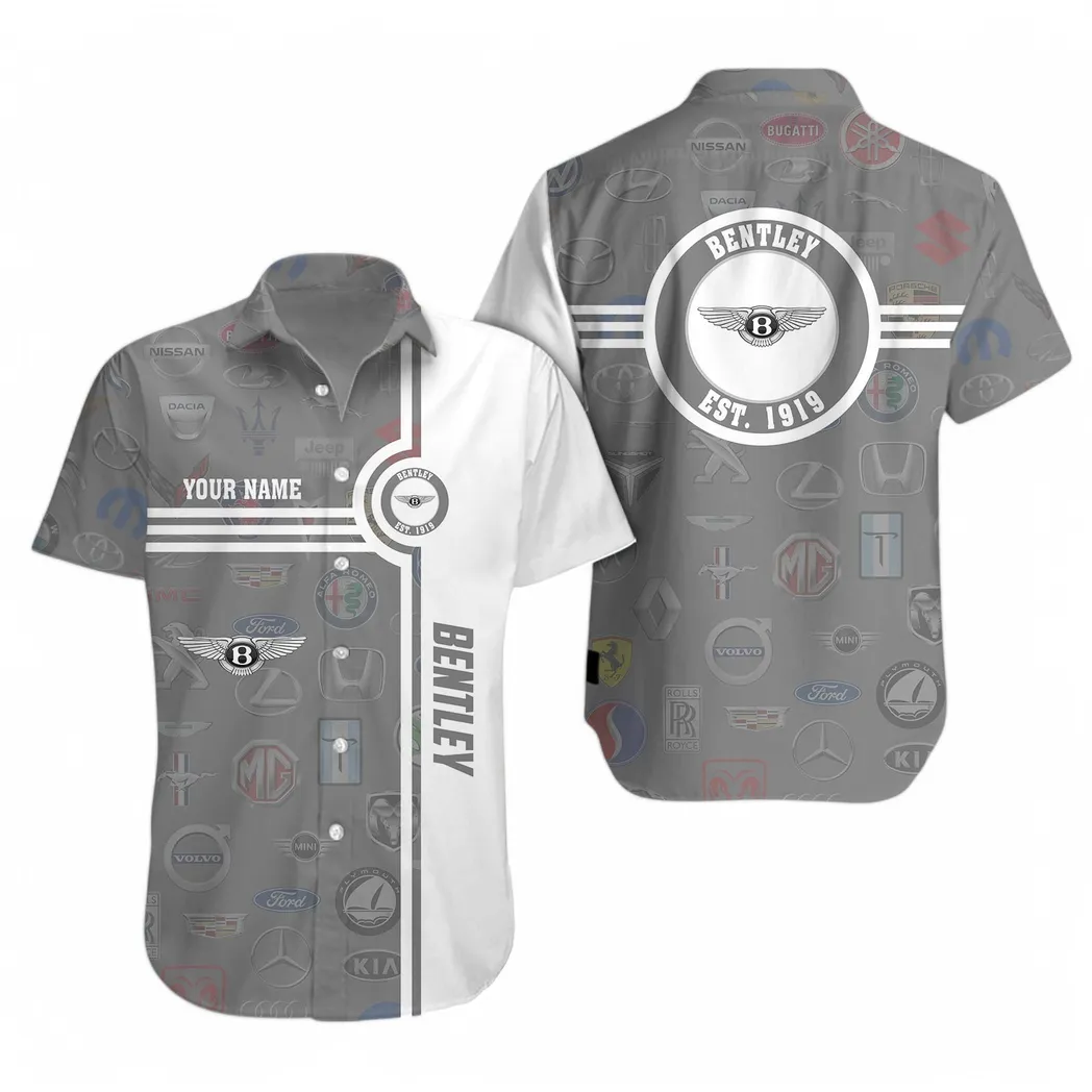 bentley hawaiihemd fr mnner all logo geschenk fr bentley fan car174022525041