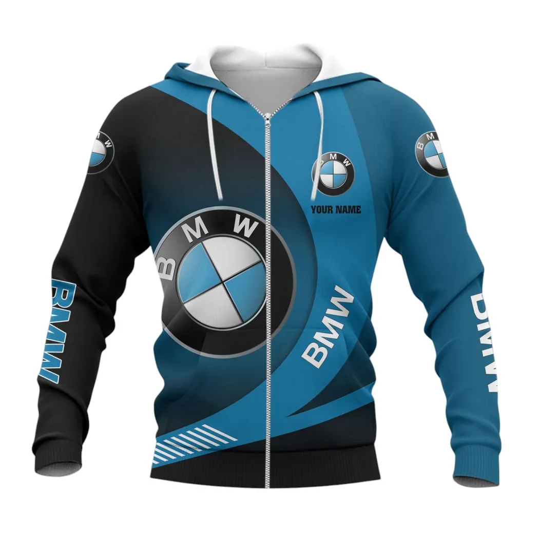 BMW Car Hoodie mit reißverschluss, Allover-Druck Hoodie BMW Car Fan CAR7402222506