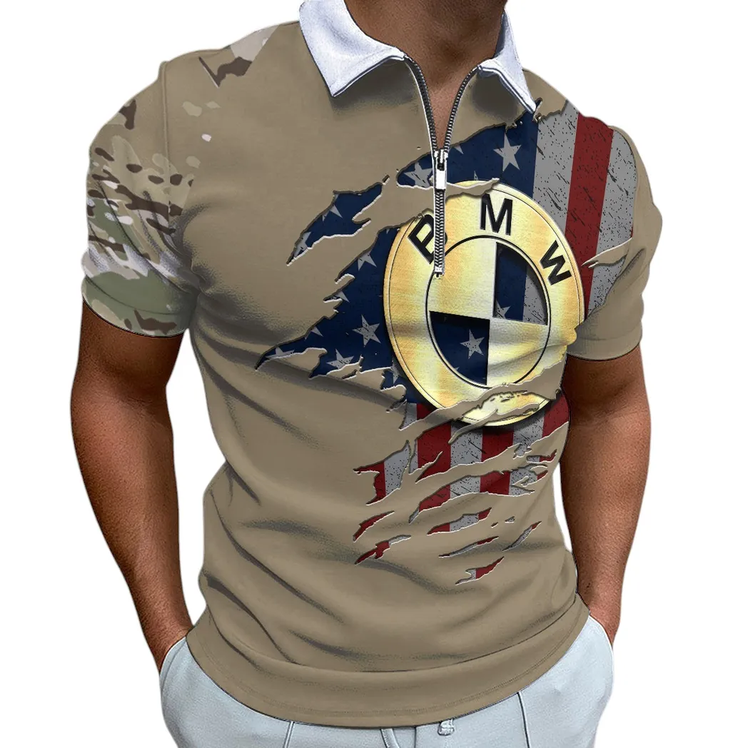 bmw car poloshirt mit reiverschluss geschenk fr bmw car fan car340213005 1