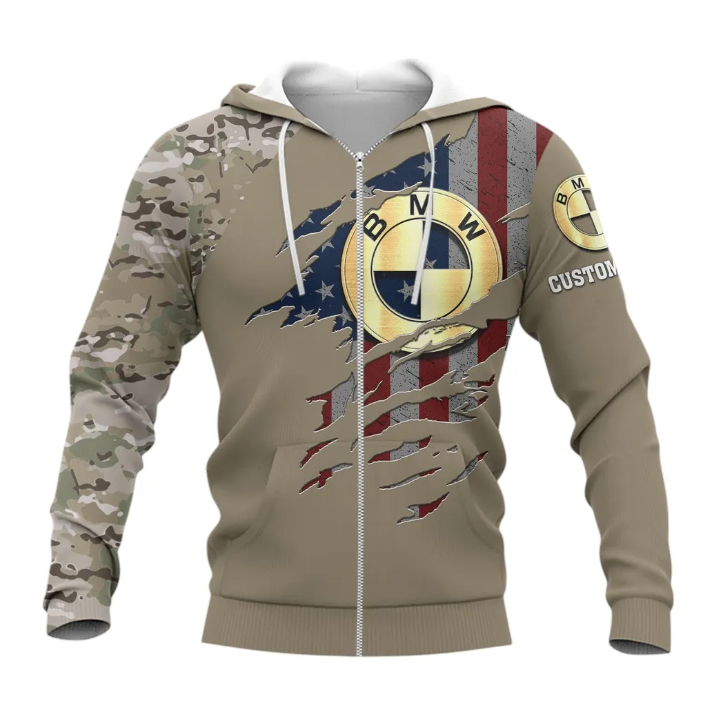 BMW M Car Hoodie mit reißverschluss, Allover-Druck Hoodie BMW M CAR Fan CAR46021725006-3