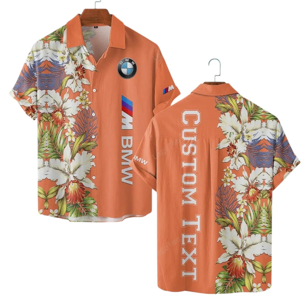 BMW M Hawaiihemd für Männer, Hawaiian Shirt für BMW M Fan CAR1230304008 - Orange