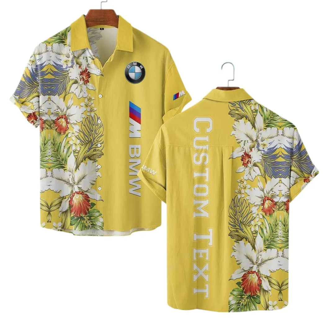 BMW M Hawaiihemd für Männer, Hawaiian Shirt für BMW M Fan CAR1230304008 - Yellow
