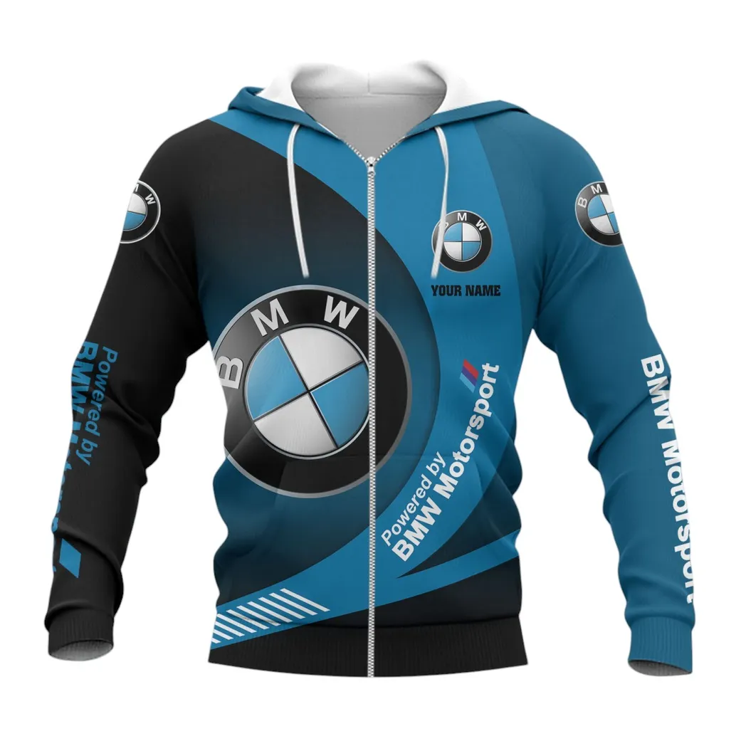 BMW Motorsport Hoodie mit reißverschluss, Allover-Druck Hoodie BMW Motorsport Fan CAR7402222508