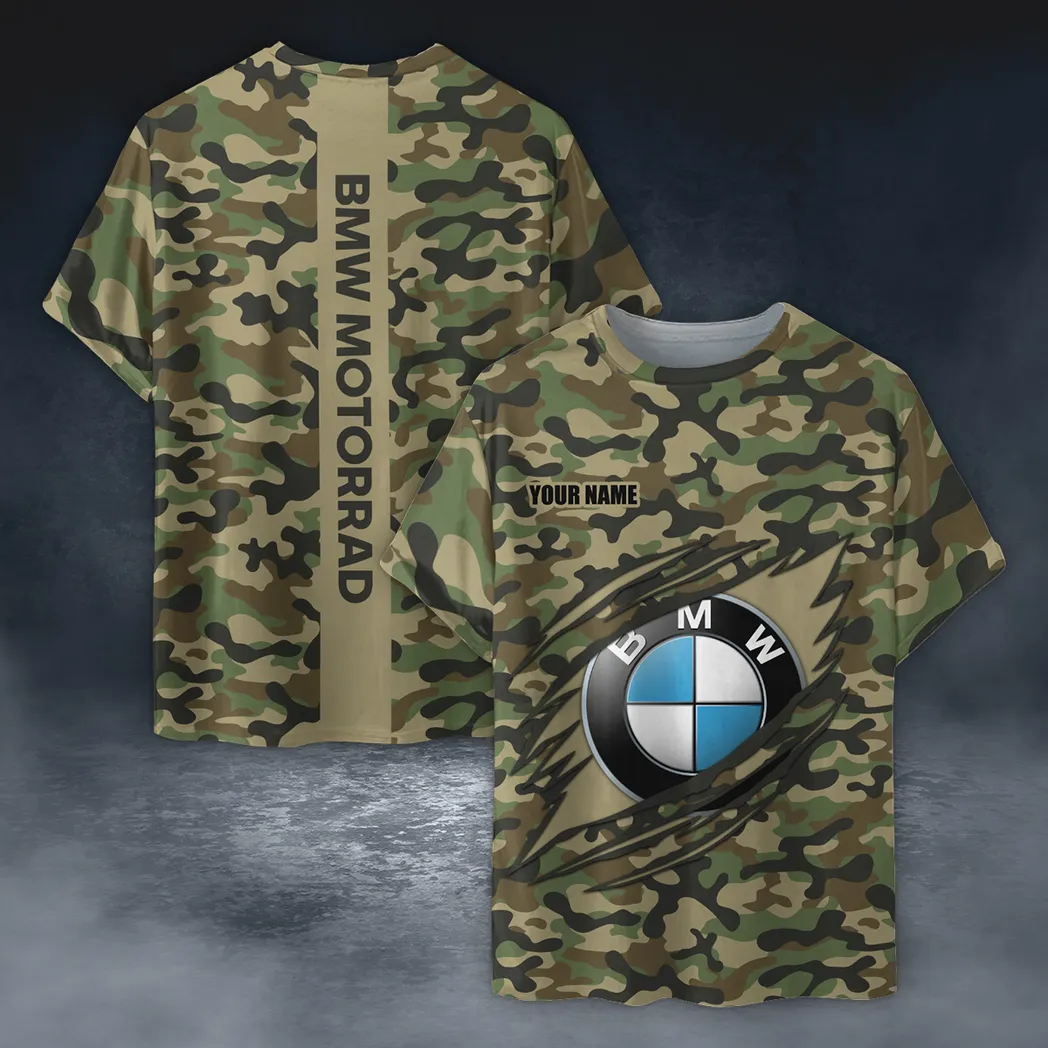 BMW T-Shirt im Camouflage-Stil, Oversized Hemd CAR210040825691