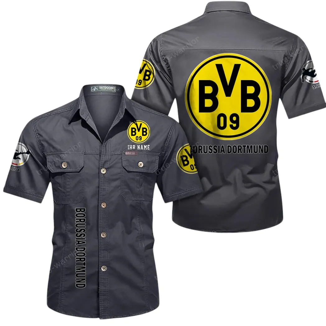 borussia dortmund ii hemd mit kurzen rmeln all over print kurzarmhemd bde11052625241 grau zpihr