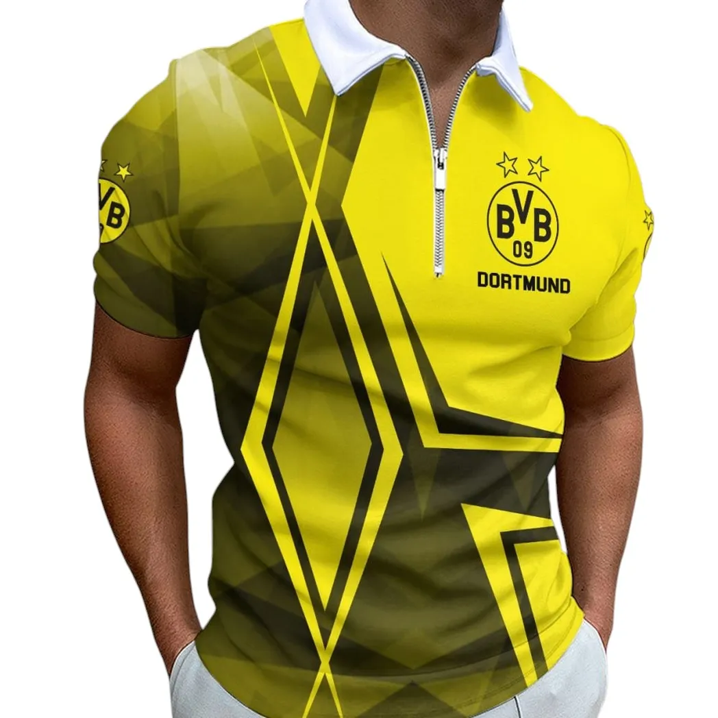 borussia dortmund poloshirt mit reiverschluss fr mnner geschenk fr borussia dortmund bde59052825778 b9bfr