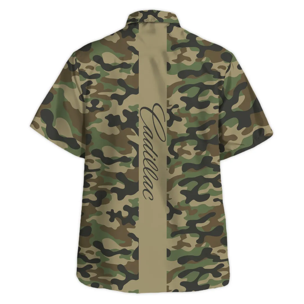 cadillac hawaiihemd im camouflage stil oversized car210040825693