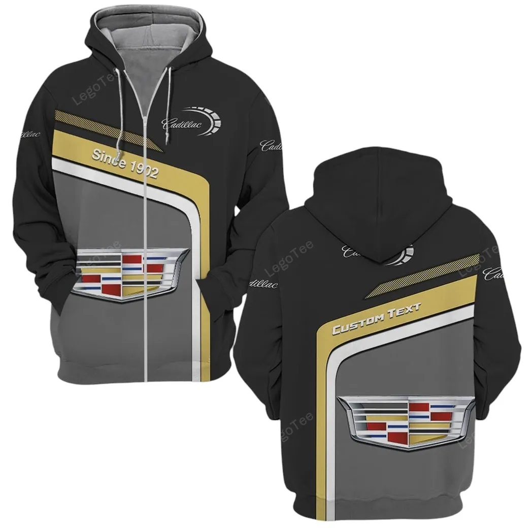 Cadillac Hoodie mit reißverschluss, Allover-Druck Hoodie Cadillac Fan CAR11103032510