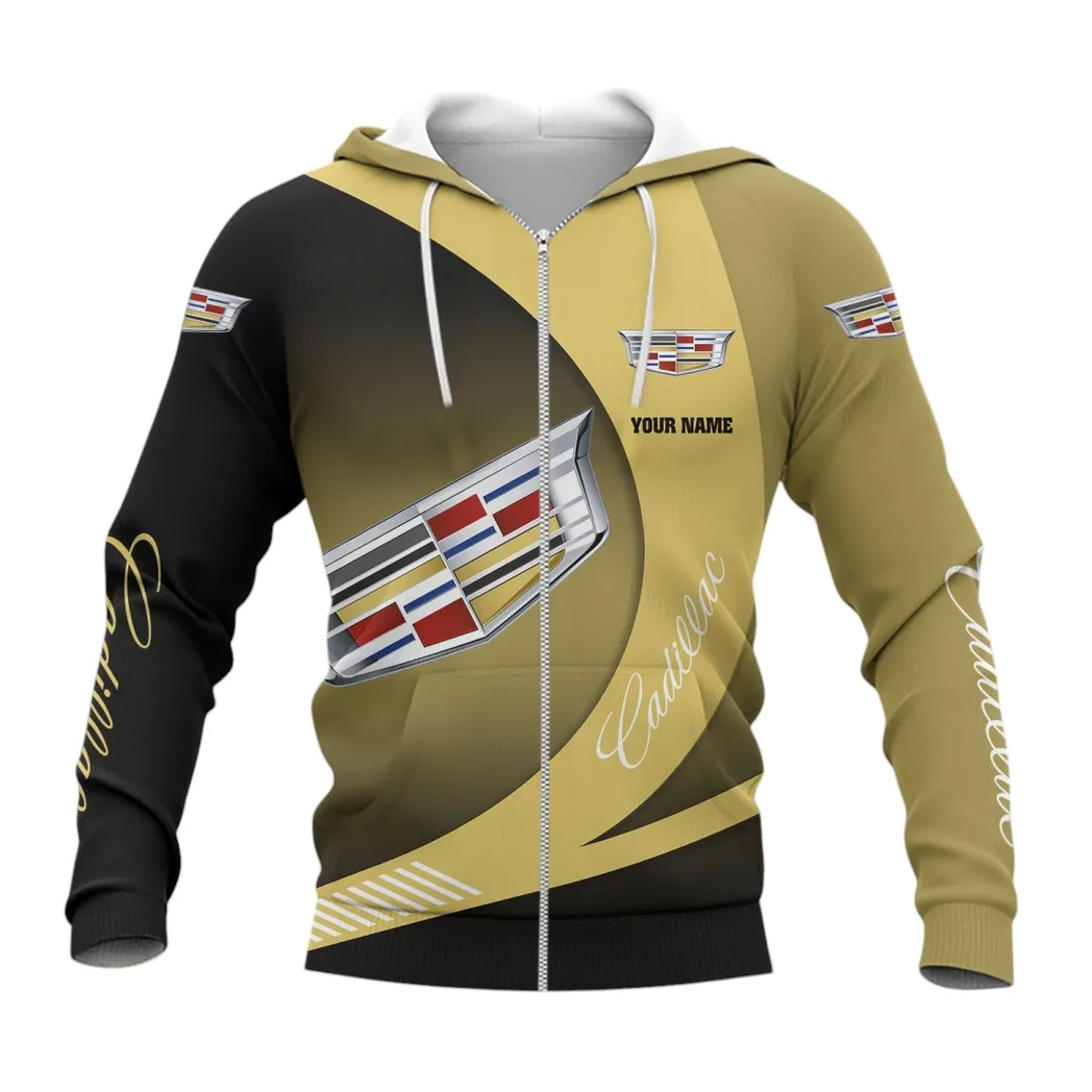 Cadillac Hoodie mit reißverschluss, Allover-Druck Hoodie Cadillac Fan CAR7402222511