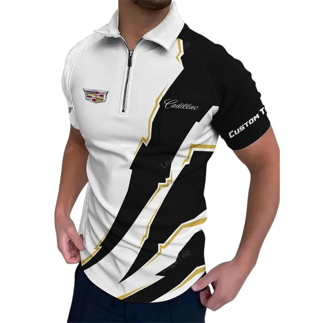 cadillac poloshirt mit reiverschluss geschenk fr cadillac fan car128021025043 b3lzb