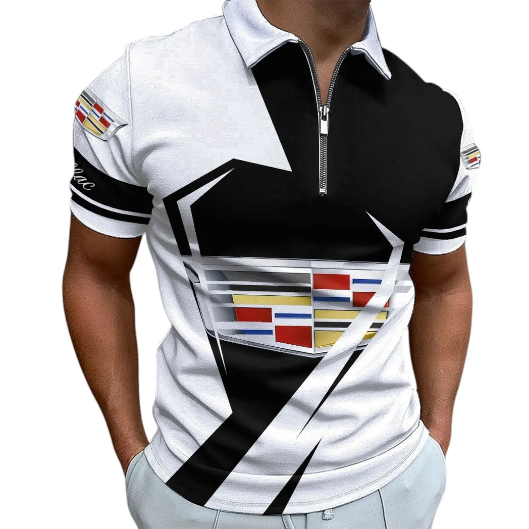 Cadillac Poloshirt mit Reißverschluss, Geschenk für Cadillac Fan CAR3202122543