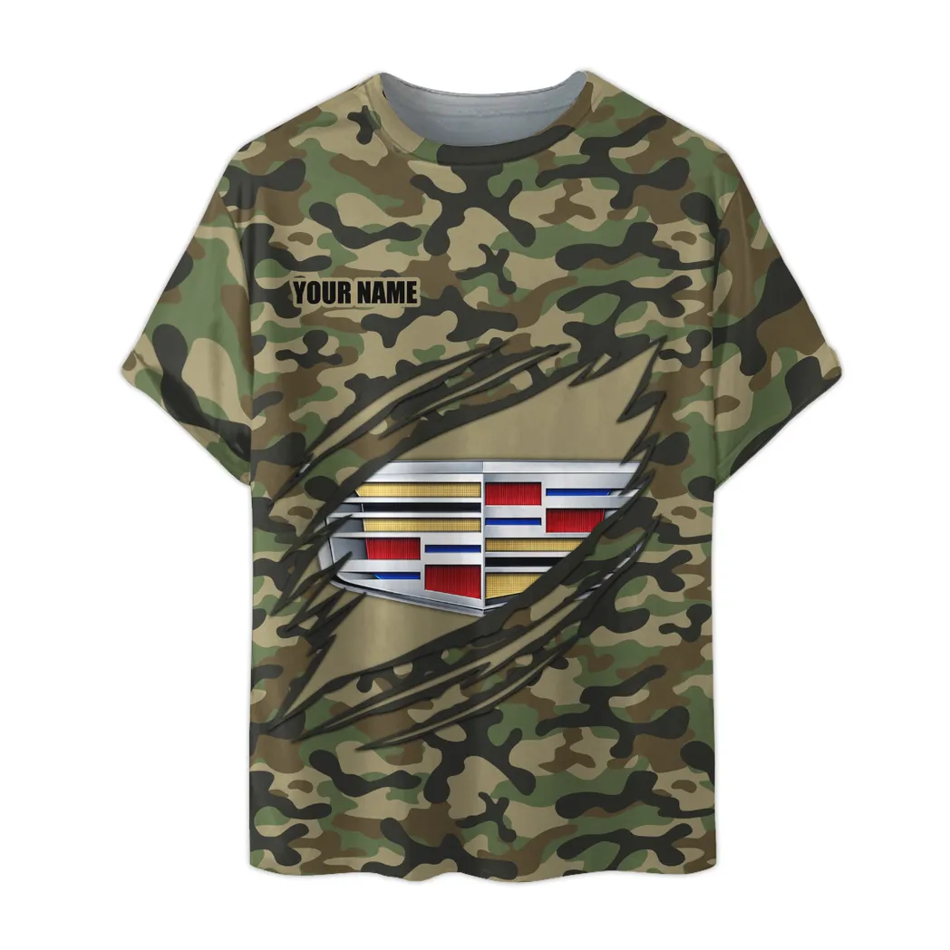 cadillac t shirt im camouflage stil oversized hemd car210040825693 mtccz