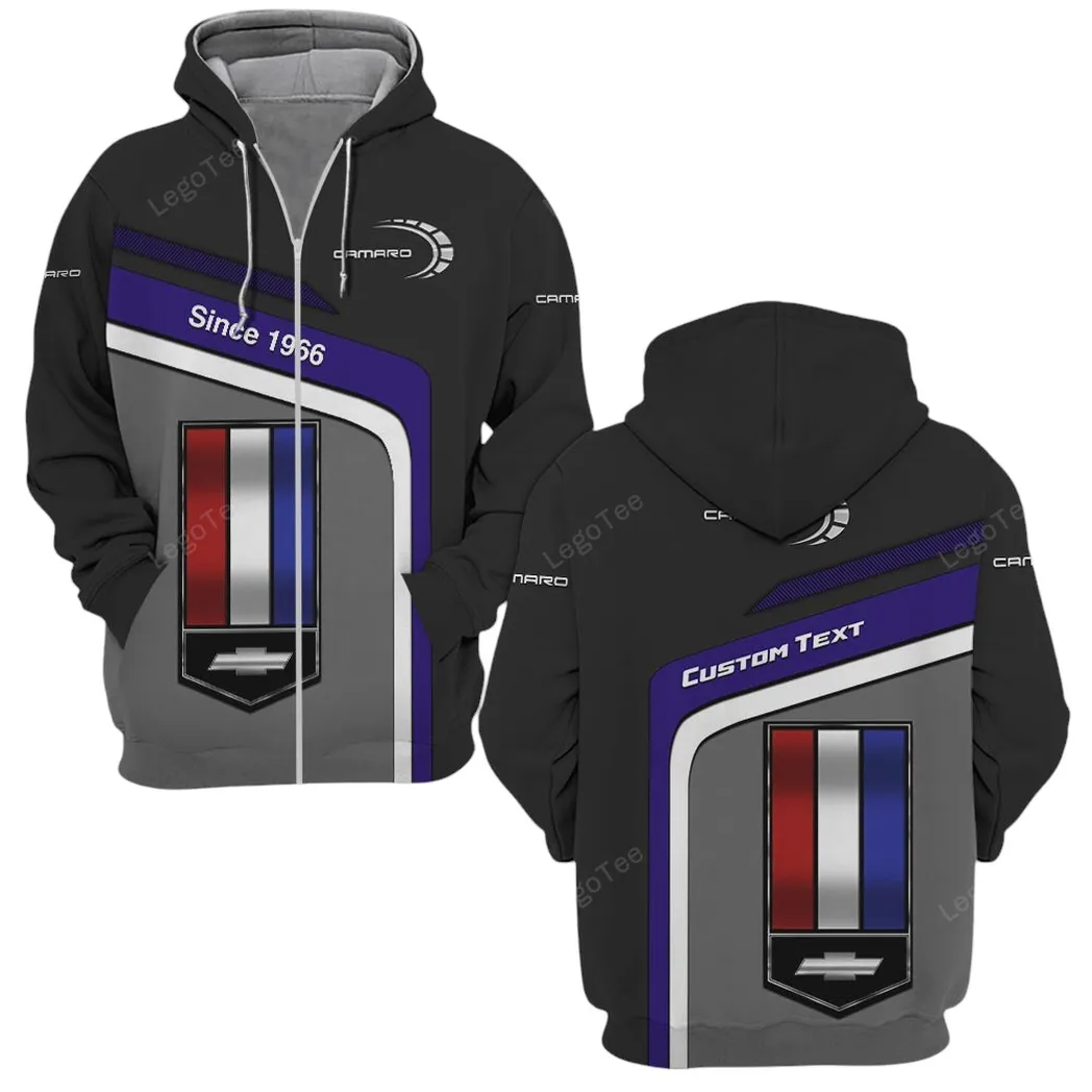 Chevrolet Camaro Hoodie mit reißverschluss, Allover-Druck Hoodie Chevrolet Camaro Fan CAR11103032512